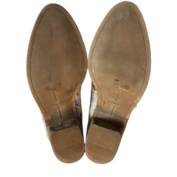 Dolce Vita Women’s Bootie Karsen Back Zip Faux Snakeskin Pointed Toe Size 8M - Picture 9 of 13